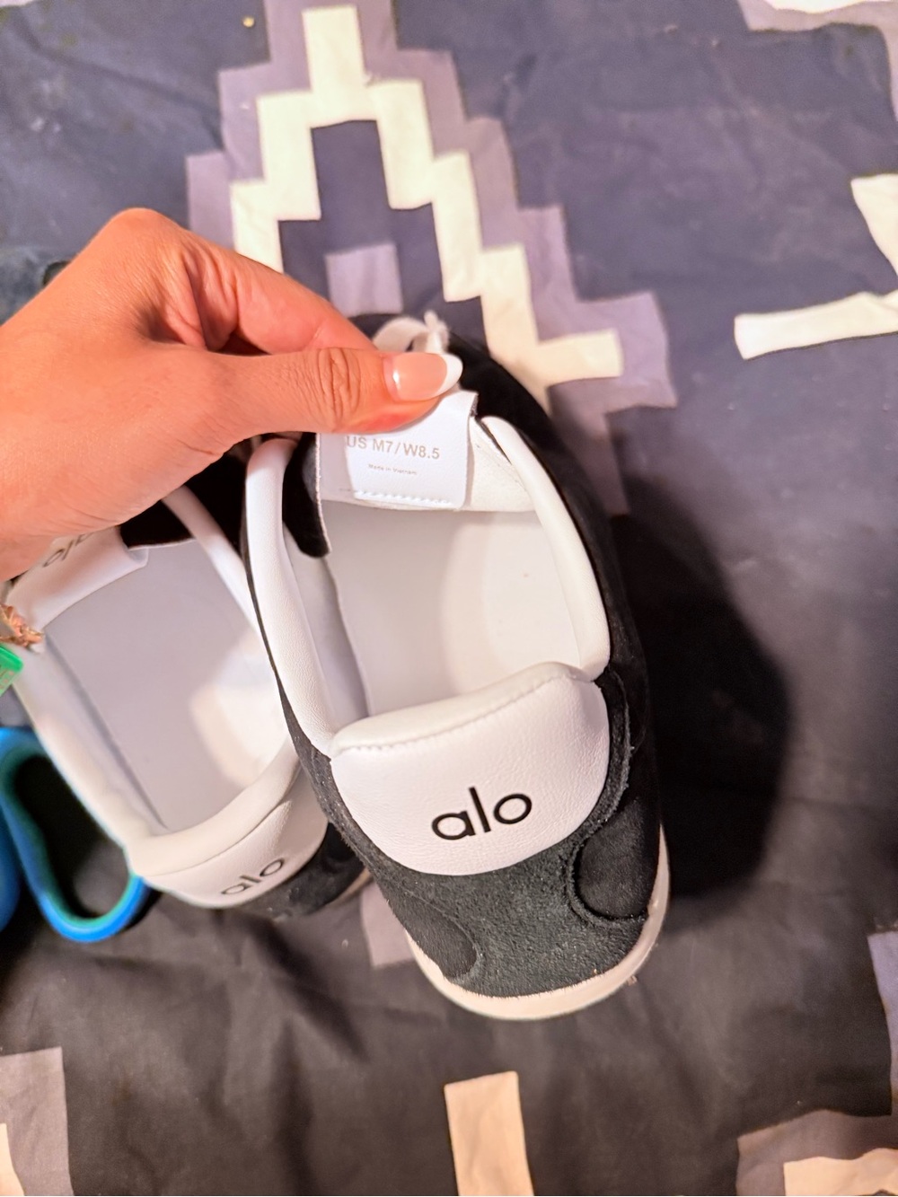 ALO Yoga Kids Black & White Slip-On Sneakers